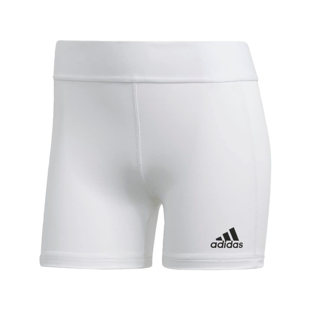 Adidas Womens Alphaskin Volleyball 4in Short Spandex White Black Size Medium